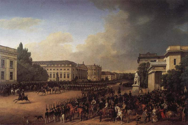 Franz Kruger Parade on Opernplatz in 1822